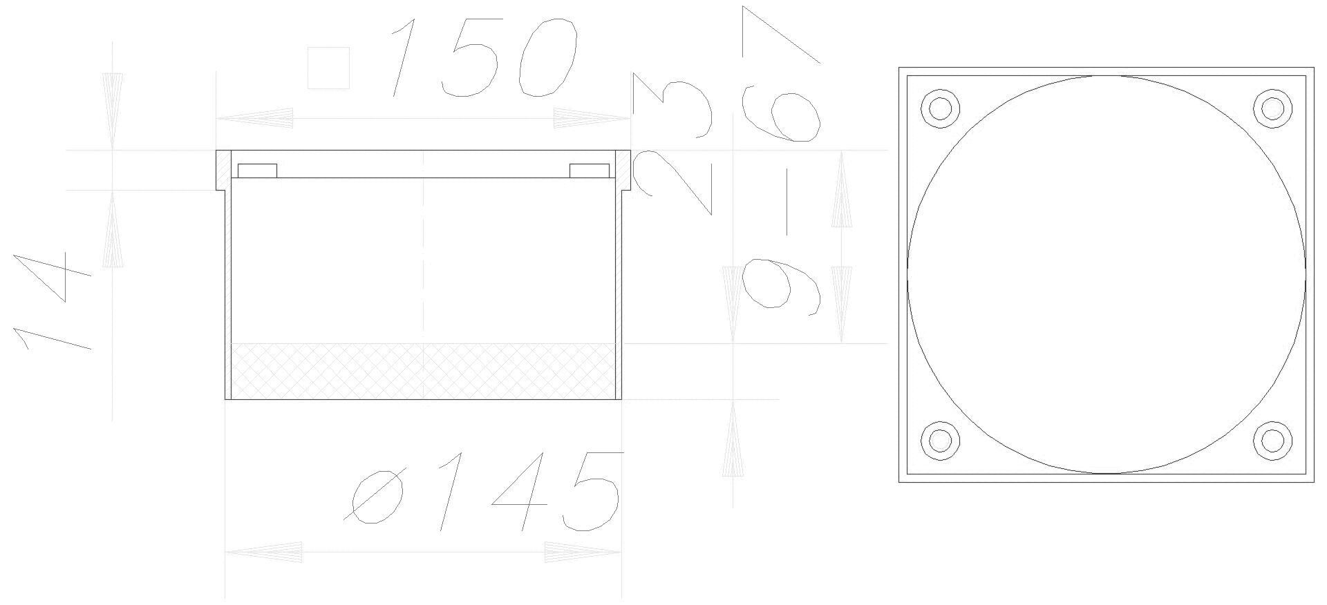 DALLMER Aufsatzrahmen K 15, 150 x 150 mm
