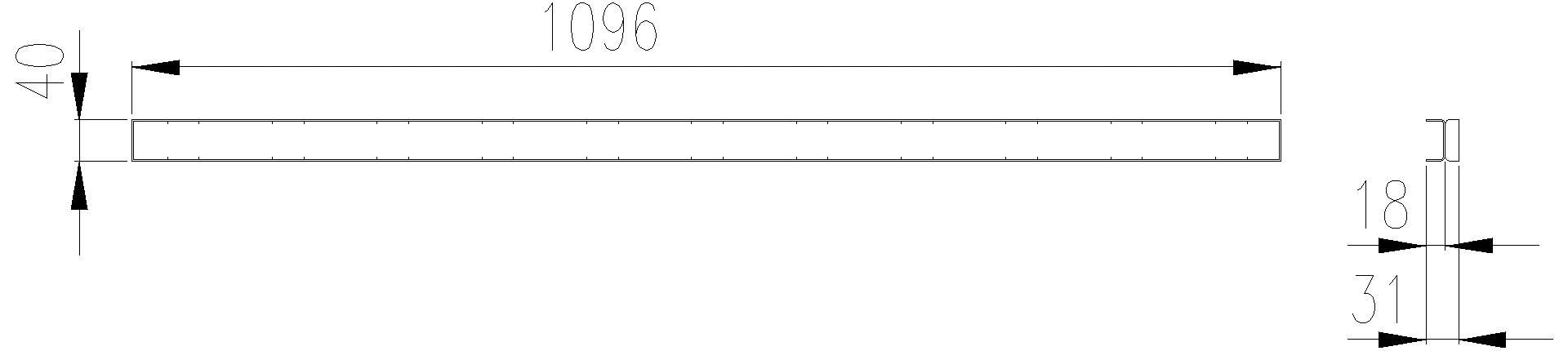 DALLMER Abdeckung CeraLine Individual, 1100 mm