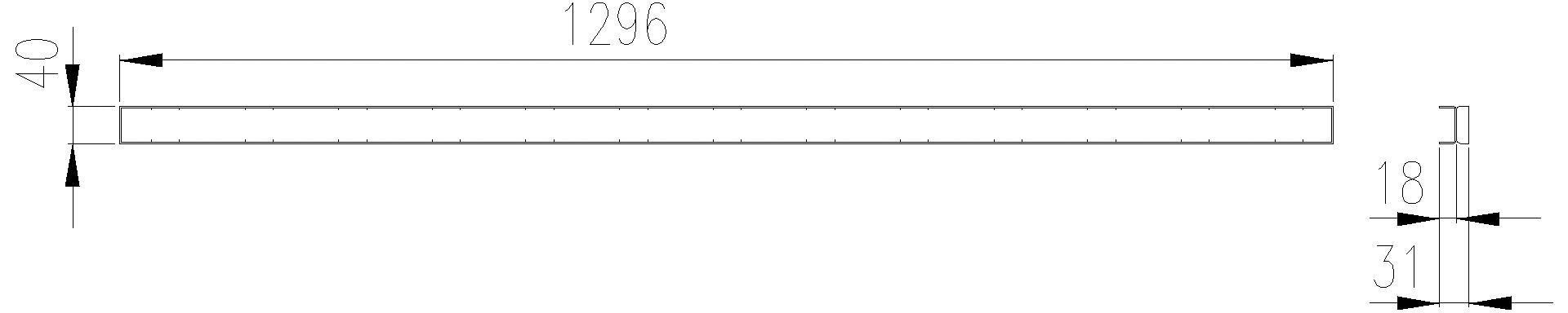 DALLMER Abdeckung CeraLine Individual, 1300 mm