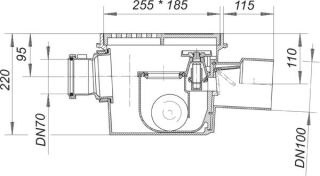 DALLMER Rückstau-Kellerablauf Ballstau Dallmer - DALLMER Rückstau-Kellerablauf Ballstau
