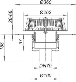 DALLMER SuperDrain 62 Dachablauf Dallmer - DALLMER SuperDrain 62 Dachablauf