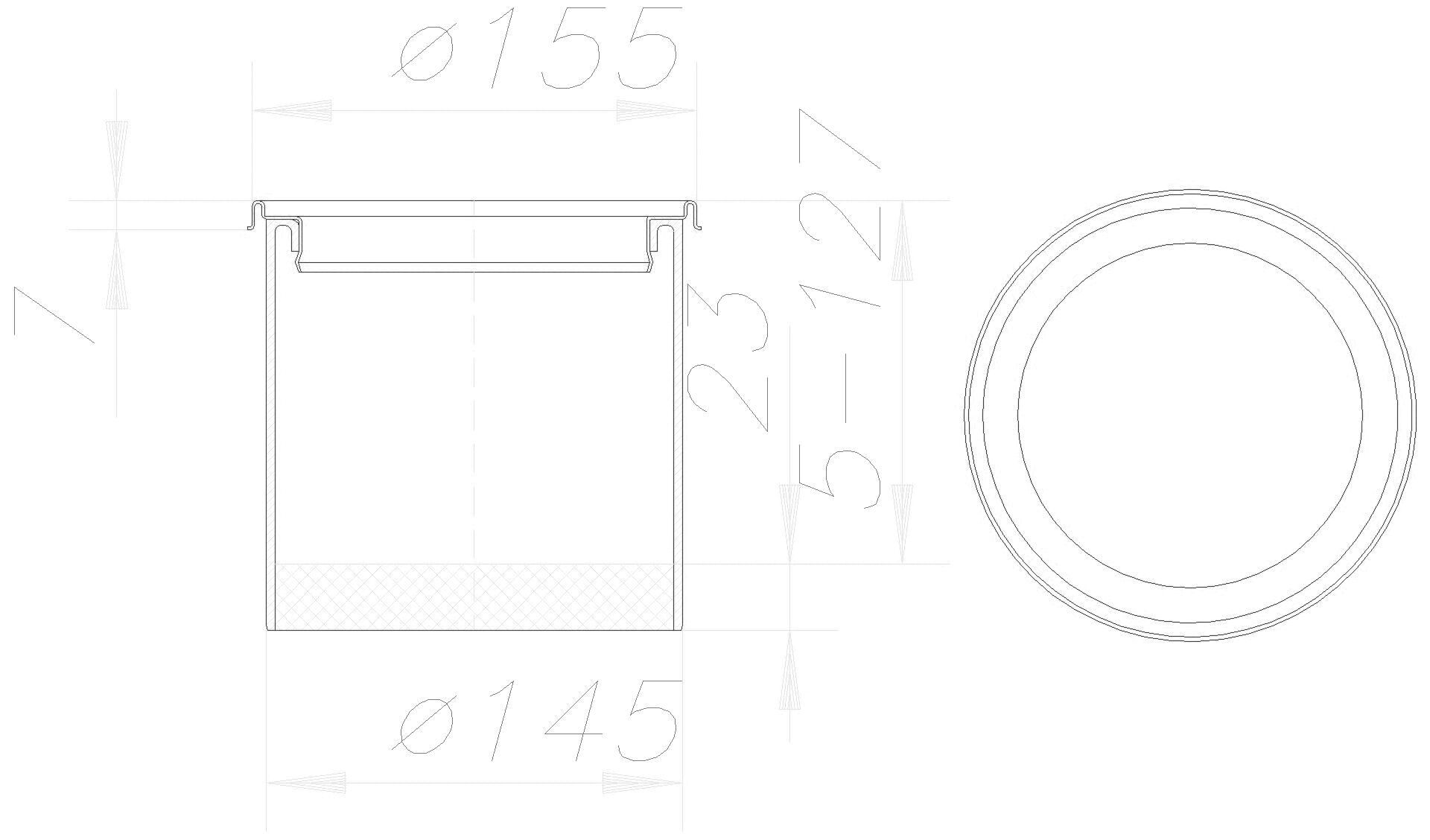 Dallmer - DALLMER Aufsatzrahmen VER 15, d: 155 mm