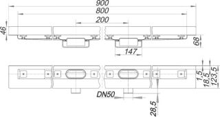 Dallmer - DALLMER CeraLine Nano W Duo Duschrinne