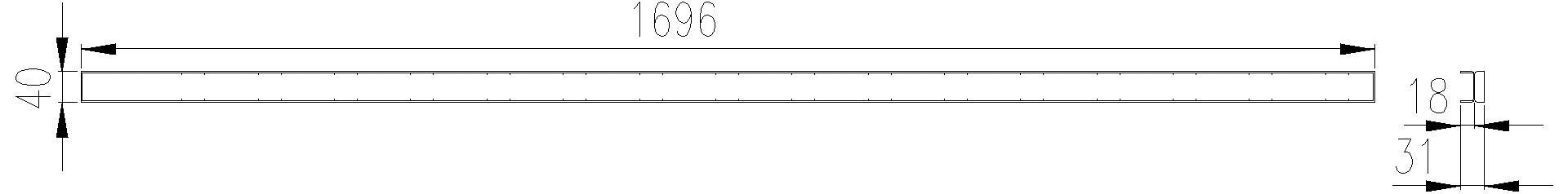 Dallmer - DALLMER Abdeckung CeraLine Individual, 1700 mm