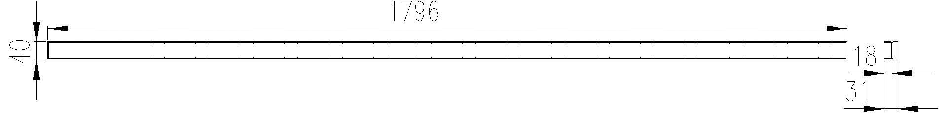 Dallmer - DALLMER Abdeckung CeraLine Individual, 1800 mm