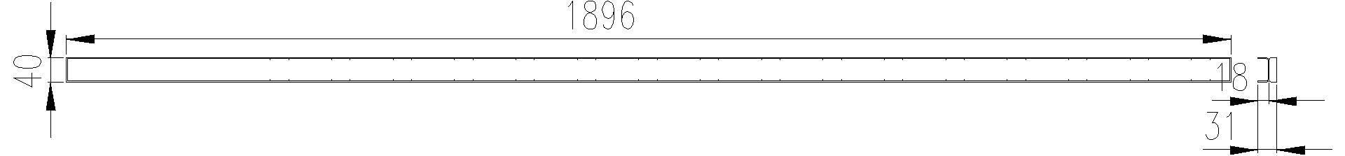 DALLMER Abdeckung CeraLine Individual, 1900 mm