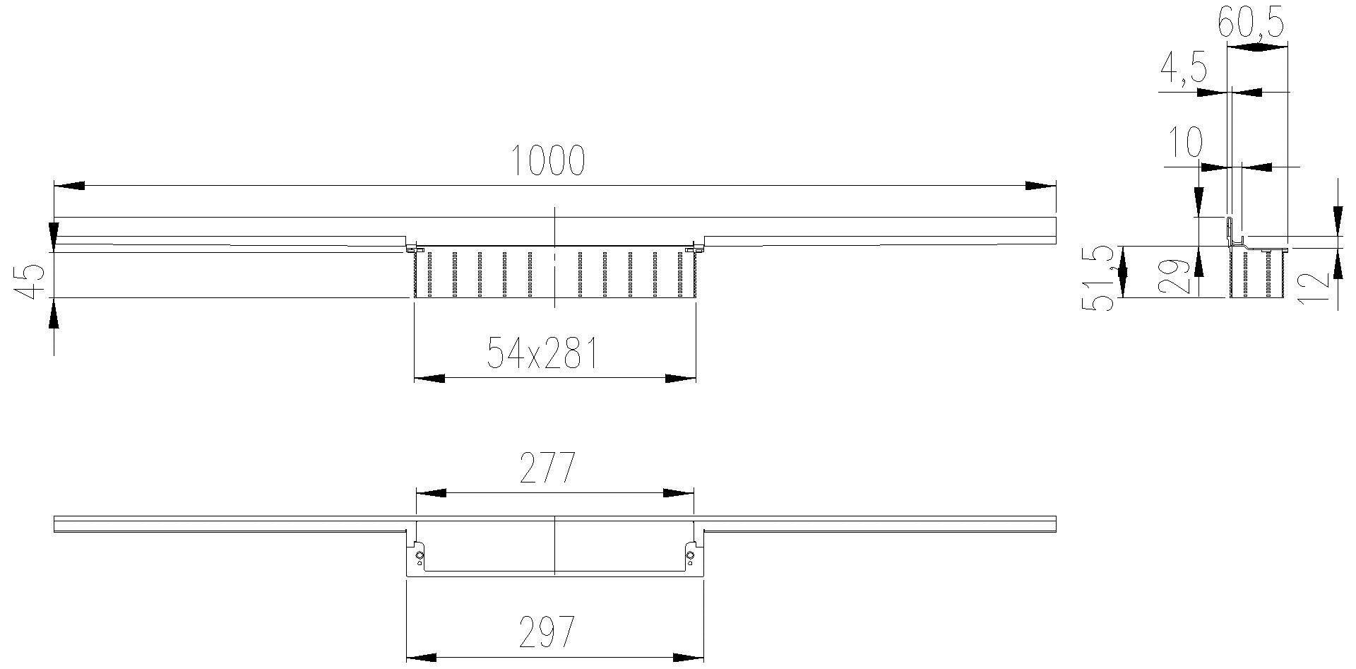 DALLMER Duschrinne CeraWall Individual messing matt, 1000 mm