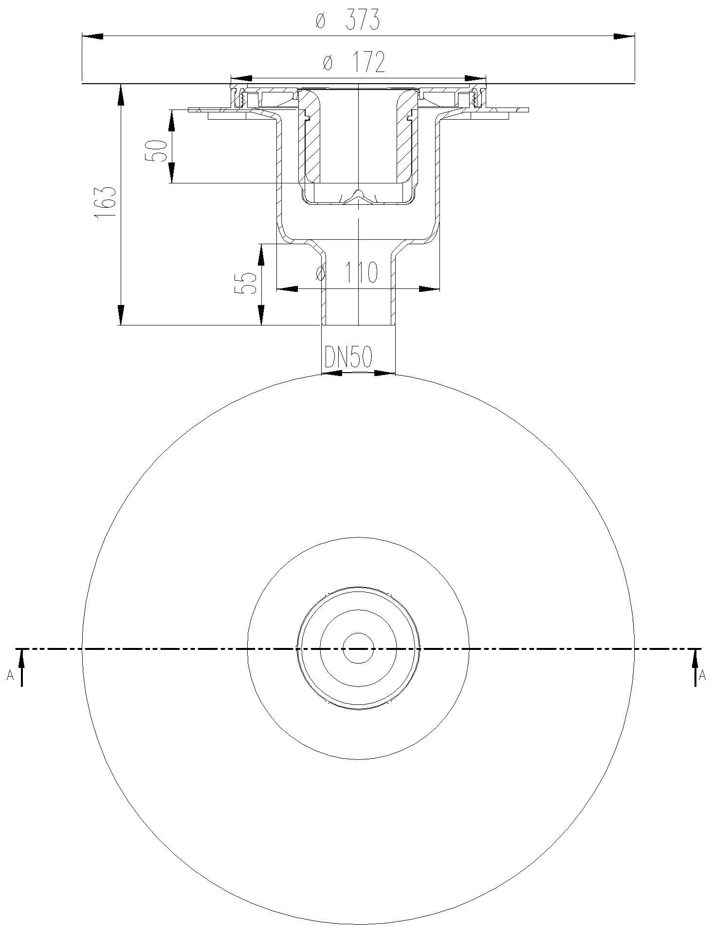 Dallmer - DALLMER Ablaufgehäuse DallDrain senkrecht, DN 50/DN 100