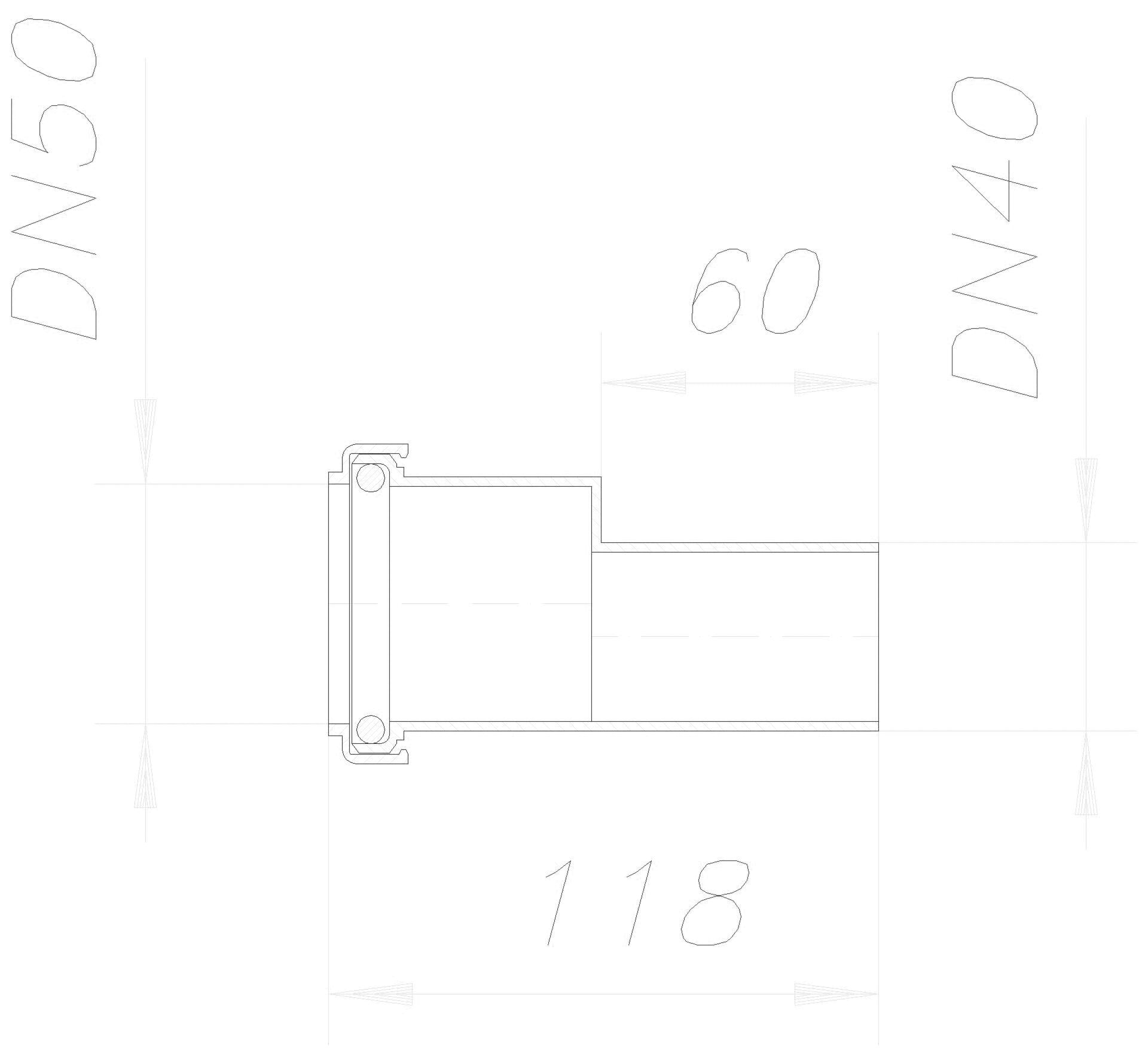 Dallmer - DALLMER Reduzierrohr, DN 50/DN 40