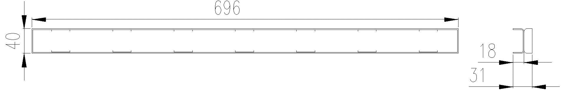 Dallmer - DALLMER Abdeckung CeraLine Individual, 700 mm
