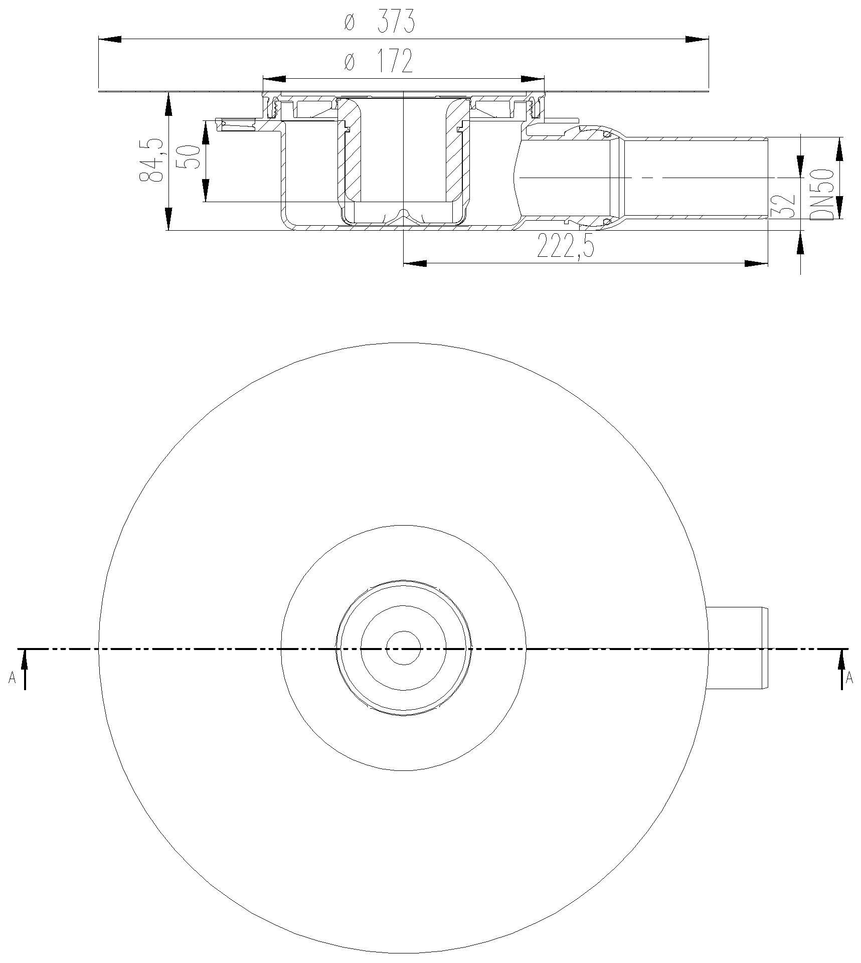 Dallmer - DALLMER Ablaufgehäuse DallDrain, DN50