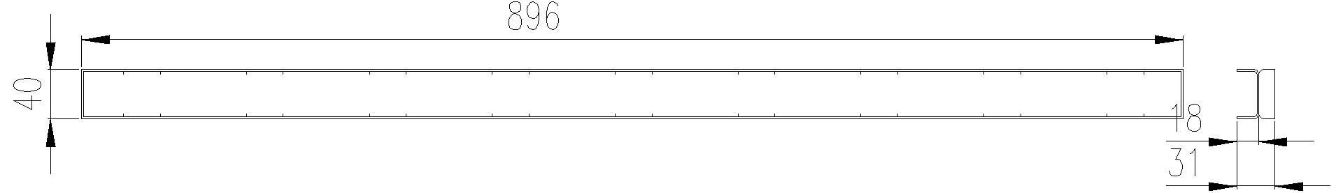 DALLMER Abdeckung CeraLine Individual, 900 mm