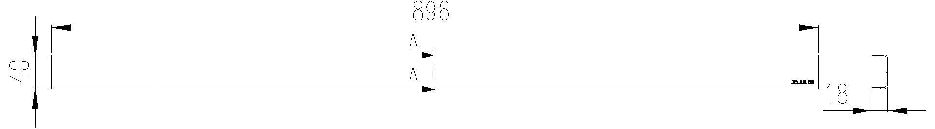 DALLMER Abdeckung CeraLine Standard, 900 mm