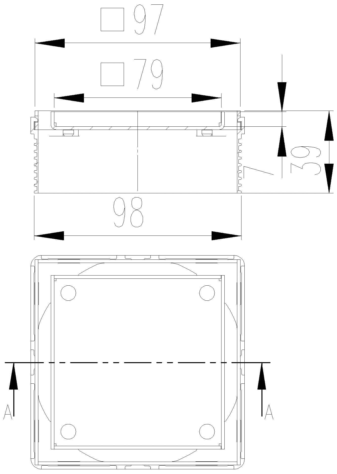 DALLMER Aufsatz DallDrain Individual, 100 x 100 mm