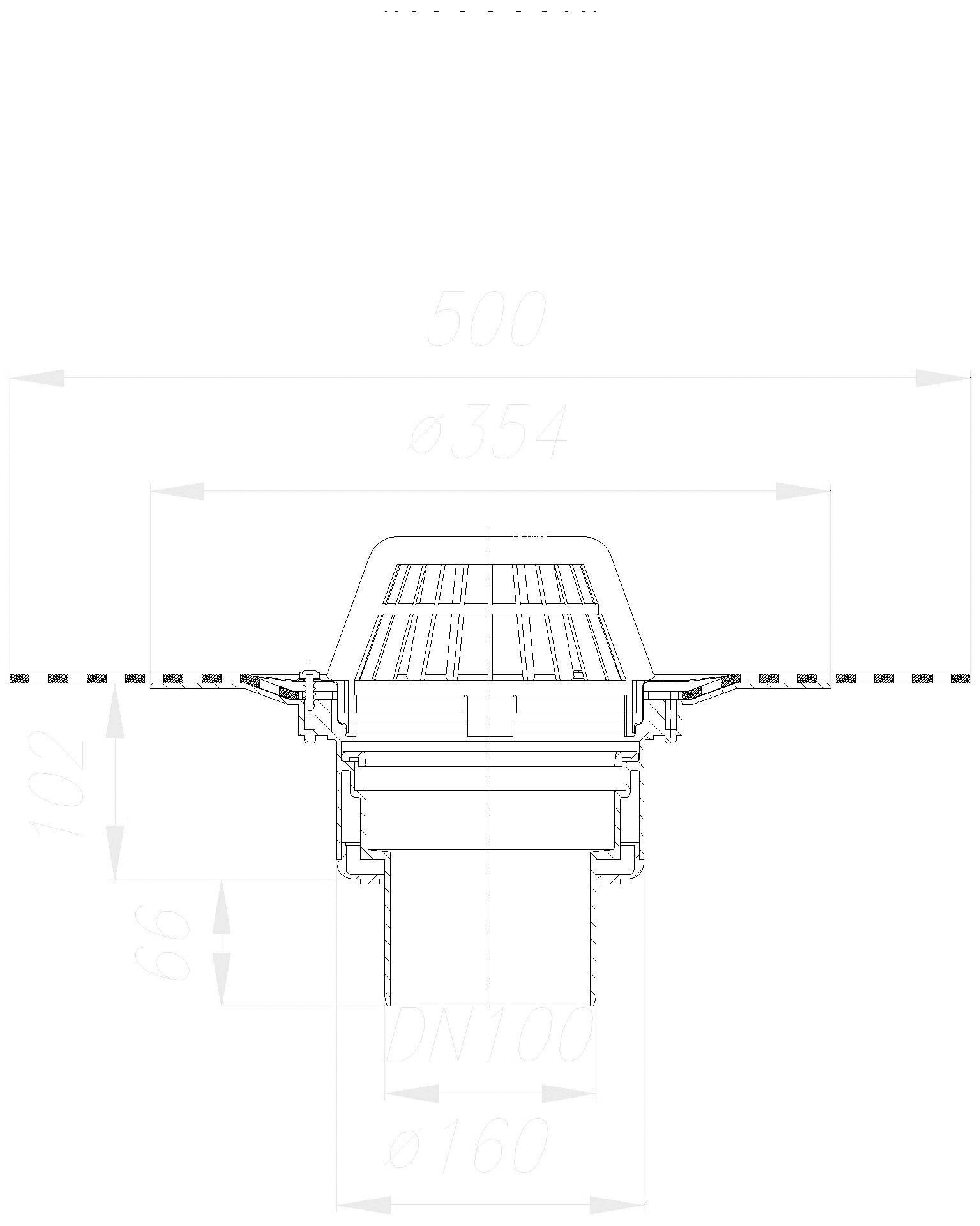 DALLMER Dachablauf 62 DallBit, DN 100