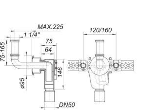 DALLMER Wandeinbau-Siphon 310 Dallmer - DALLMER Wandeinbau-Siphon 310