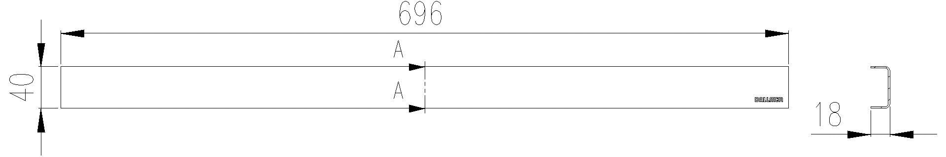 DALLMER Abdeckung CeraLine Standard, 700 mm