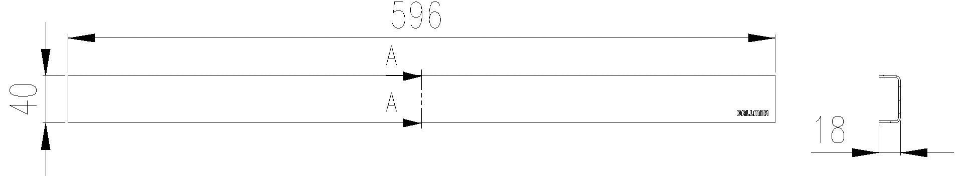 DALLMER Abdeckung CeraLine Standard, 600 mm