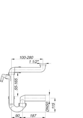 DALLMER Raumspar-Siphon 121 Dallmer - DALLMER Raumspar-Siphon 121