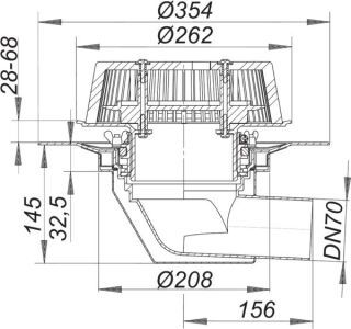 DALLMER SuperDrain 64 Dachablauf Dallmer - DALLMER SuperDrain 64 Dachablauf