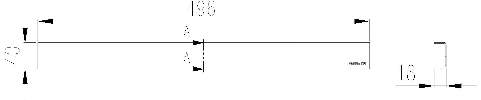 Dallmer - DALLMER Abdeckung CeraLine Standard, 500 mm