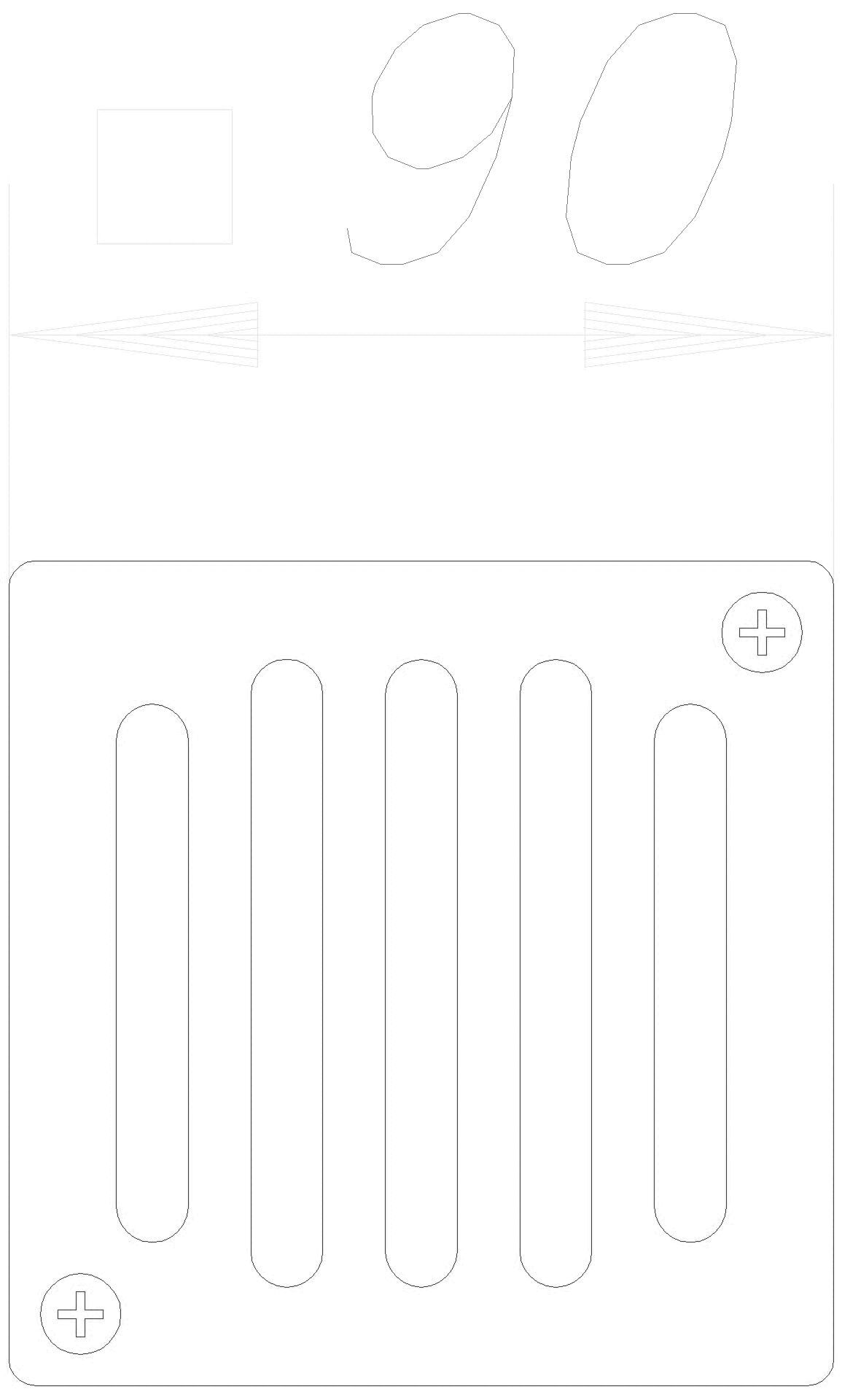 DALLMER Rost ES 90, massiv, 90 x 90 mm