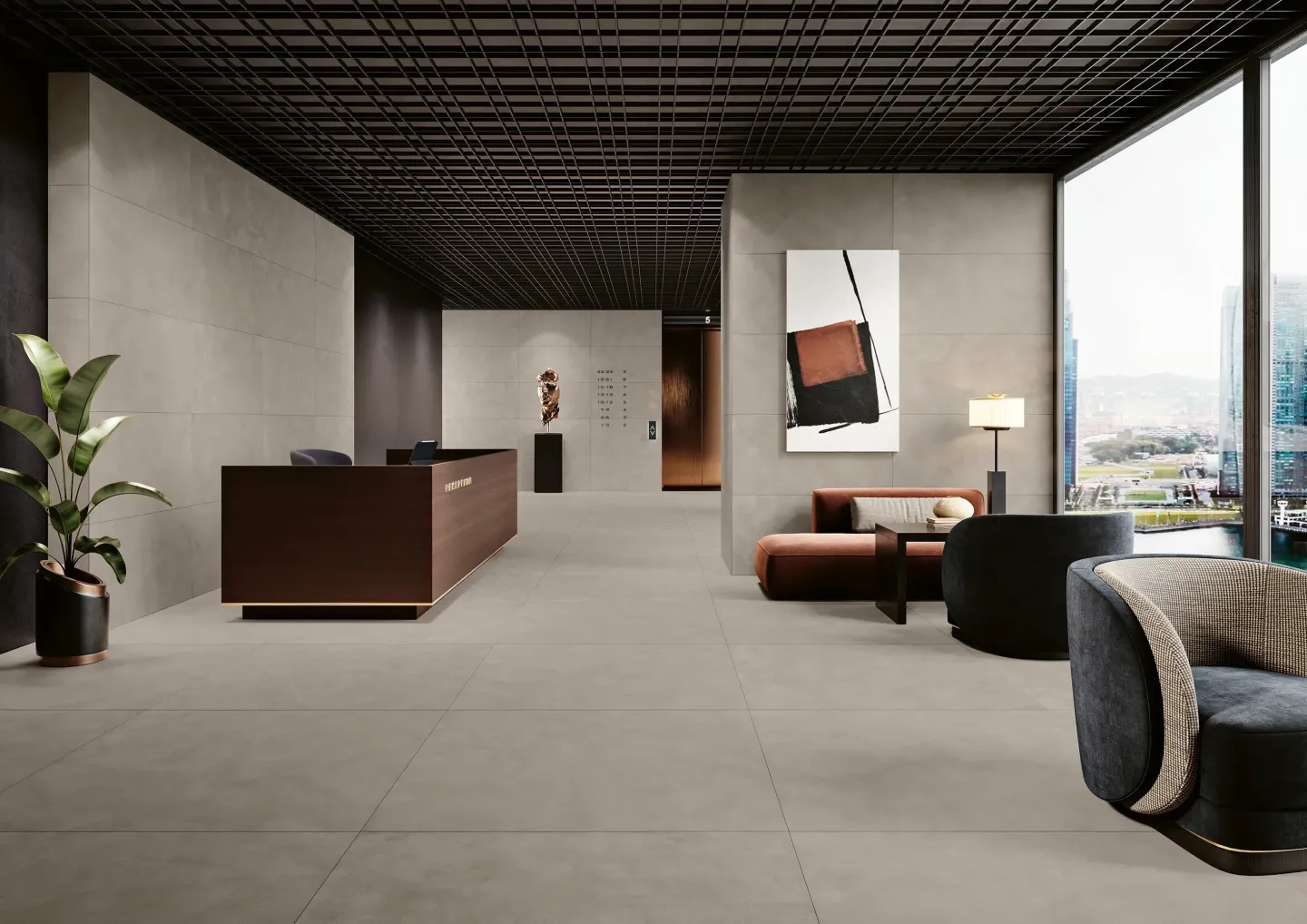 Wand- und Bodenfliesen in Betonoptik