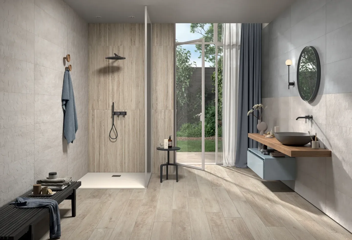 Wand- und Bodenfliesen in Holzoptik Wand- und Bodenfliesen in Holzoptik
