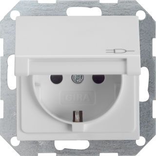 Gira - Gira System 55 SCHUKO-Steckdose mit Klappdeckel