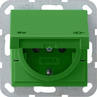 Gira - Gira System 55 SCHUKO-Steckdose mit Klappdeckel