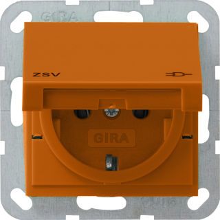 Gira - Gira System 55 SCHUKO-Steckdose mit Klappdeckel