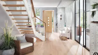 Wangentreppen mit verschiedenen Materialien Wangentreppen mit verschiedenen Materialien