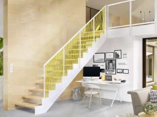 Wie am Schnürchen – Treppe mit St(r)ahlkraft