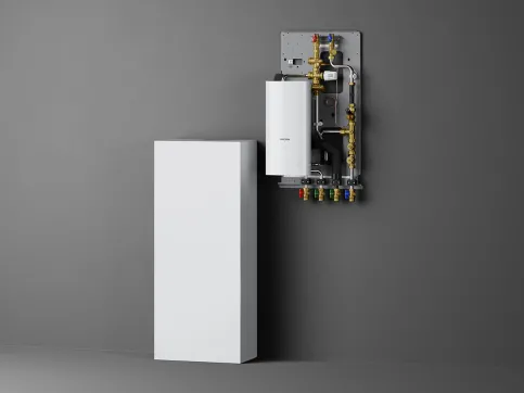 Mit Wohnungsstationen bietet Stiebel Eltron technische und komfortable Lösungen, umweltfreundliche Wärmepumpen im Geschosswohnungsbau einzusetzen. Die WS-GTA Duo besitzt einen integrierten Durchlauferhitzer für die elektrische Warmwasser-Nacherwärmung – und ermöglicht so niedrige Systemtemperaturen bei hohem Warmwasserkomfort. Mit Wohnungsstationen bietet Stiebel Eltron technische und komfortable Lösungen, umweltfreundliche Wärmepumpen im Geschosswohnungsbau einzusetzen. Die WS-GTA Duo besitzt einen integrierten Durchlauferhitzer für die elektrische Warmwasser-Nacherwärmung – und ermöglicht so niedrige Systemtemperaturen bei hohem Warmwasserkomfort.