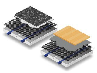 Nur 16,5 mm: Fußbodenheizung ohne Estrich aber mit Wärmedämmung