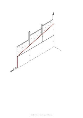 Vorsatzschale/Schachtwand freistehend, 1 x 12,5 mm DANO® Fix einseitig beplankt