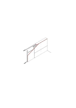 Danogips - halbhohe Vorsatzschale mit Einfachständerwerk, 1 x 12,5 mm DANO® Platte einseitig beplankt (System: V00-08)