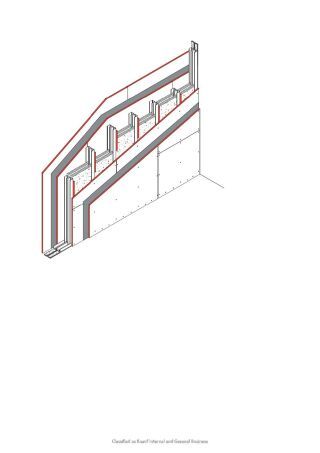Brandwand F90-M Doppelständerwand, UK mit GK-Steg druck- und zugfest verbunden, 2 x 15 mm DANO® Feuer + 0,5 mm Stahlblech verzinkt