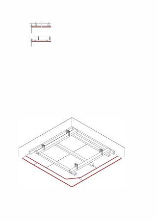 Danogips - Abgehängte Unterdecke, 2 x 12,5 mm DANO® Fix, Unterkonstruktion aus Holzlattung (System: D00-18a)
