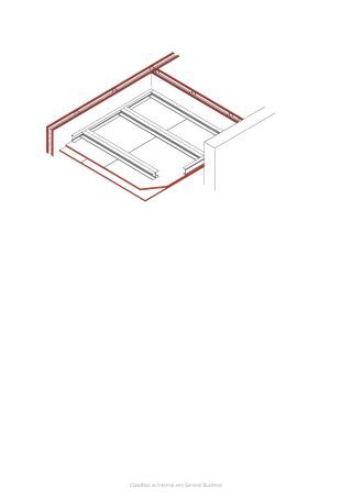 Freitragende Unterdecke, 2 x 12,5 mm DANO® Feuer, Unterkonstruktion aus Doppelprofil