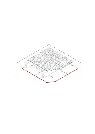 Gipsplatten-Unterdecke für Holzbalkendecke, 1 x 12,5 mm DANO® Fix, mit Unterkonstruktion aus Holzlattung