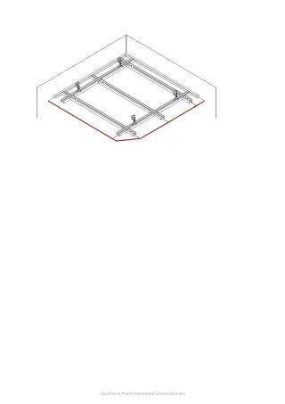 Abgehängte Unterdecke, niveaugleich, 1 x 20 mm DANO® Massiv