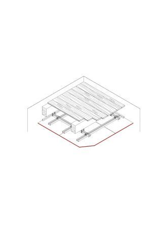 Gipsplatten-Unterdecke für Holzbalkendecke, 1 x 12,5 mm DANO® Platte