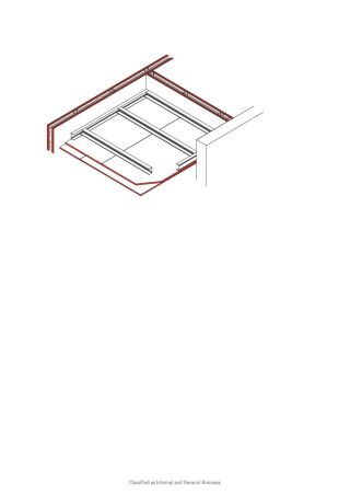 Freitragende Unterdecke, 2 x 12,5 mm DANO® Feuer