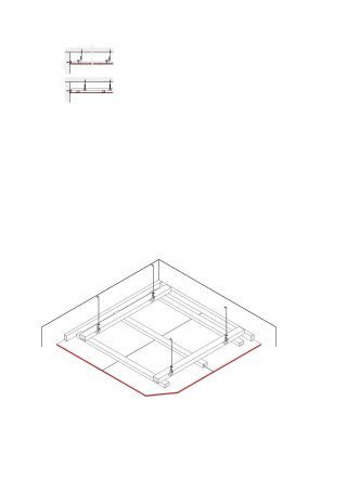 Danogips - Abgehängte Unterdecke, 1 x 12,5 mm DANO® Platte, Unterkonstruktion aus Holzlattung (System: D00-06a)