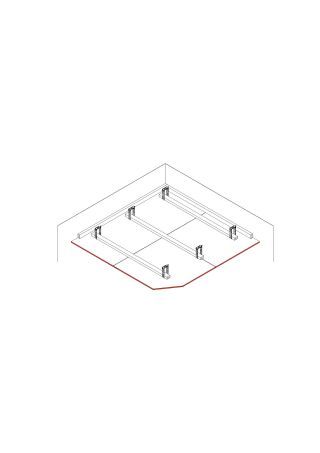 Abgehängte Unterdecke, 1 x 12,5 mm DANO® Platte, Unterkonstruktion aus Holzlattung