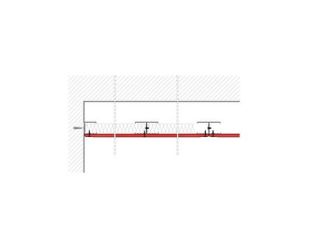 Vorsatzschale freistehend mit Doppelständerwerk, 1 x 12.5 mm DANO® Platten, einseitig beplankt Danogips - Vorsatzschale freistehend mit Doppelständerwerk, 1 x 12.5 mm DANO® Platten, einseitig beplankt (System: V00-02)