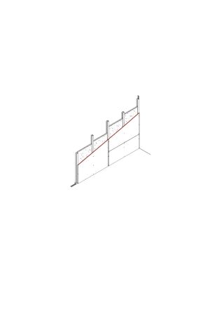 Vorsatzschale/Schachtwand freistehend, 1 x 12,5 mm DANO® Ausbau einseitig beplankt