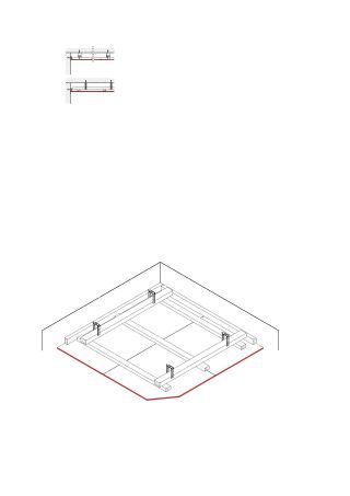 Abgehängte Unterdecke, 1 x 12,5 mm DANO® Platte, Unterkonstruktion aus Holzlattung