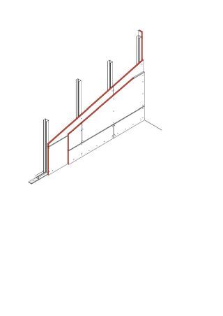 Danogips - Vorsatzschale/Schachtwand freistehend, 2 x 20 mm DANO® Massiv einseitig beplankt (System: V90-30a)